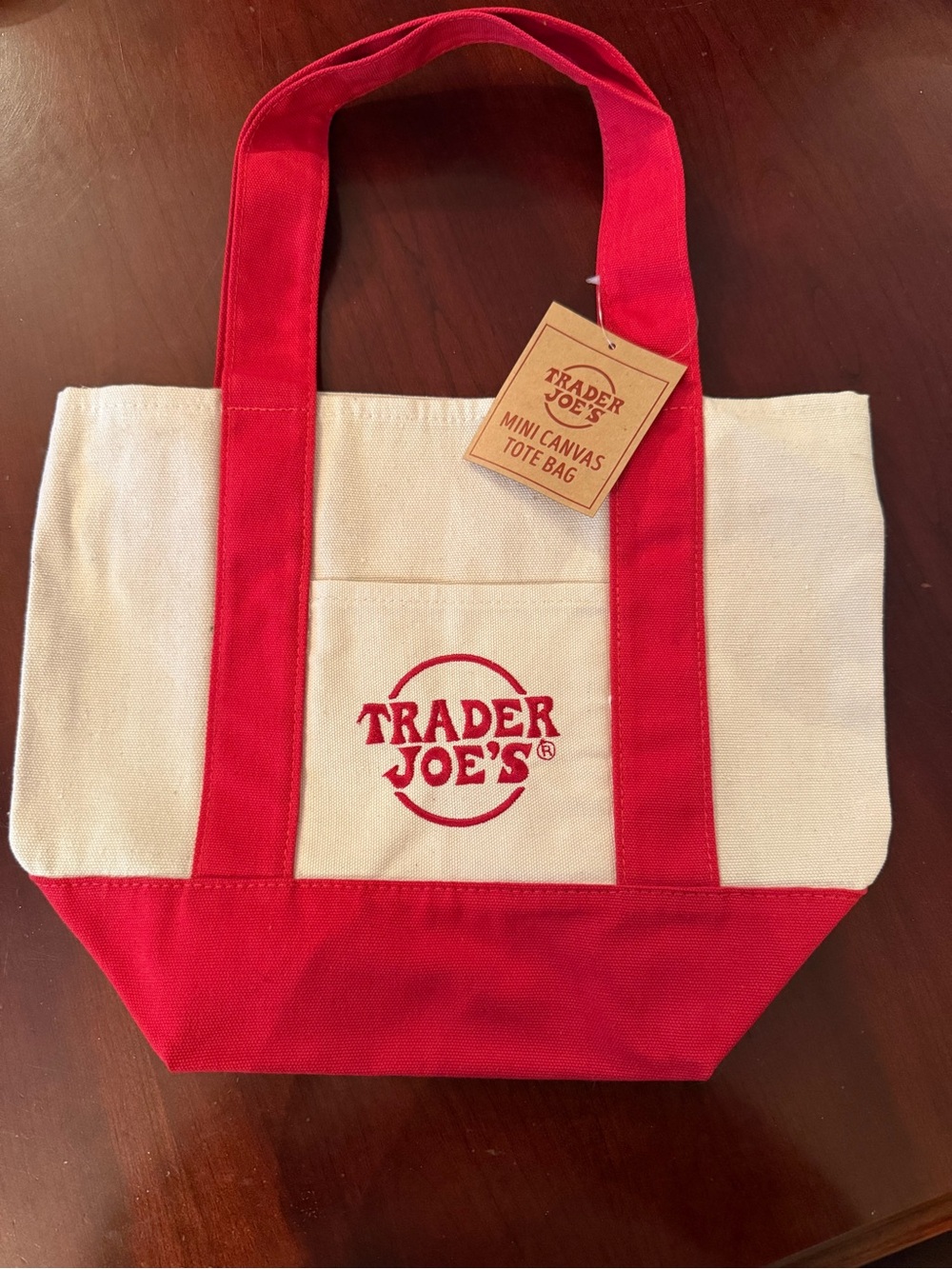Trader Joe’s Canvas Mini Tote Bag - Picture 2 of 2